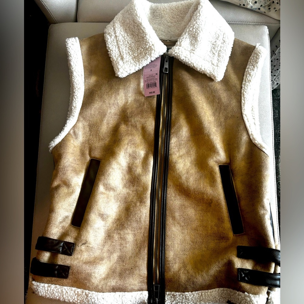 Women’s faux shearling vest